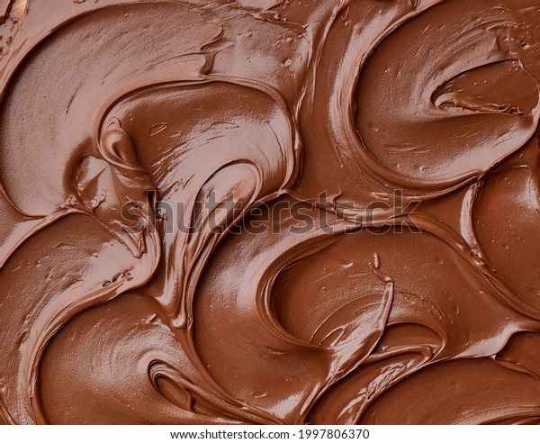 melted chocolate texture, top\
view