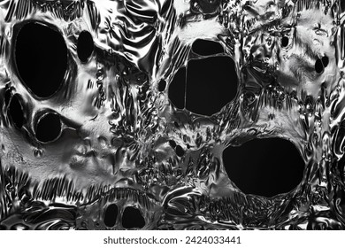 Melted Plastic Film Hole Overlay
