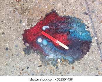 Melted Popsicle On The Sidewalk