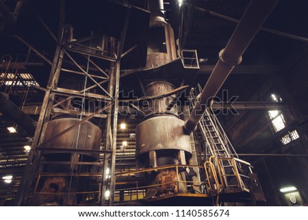 Melting furnace in the smelter