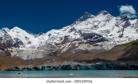 Melting Himalayan Glacier And Proglacial Lake  