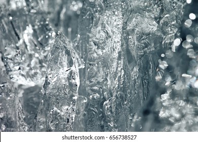 Melting Ice Background Texture With Extreme Closeup