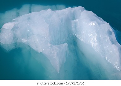 Melting Ice Close Up From Glacier In Greenland. Arctic Nature. Global Warming Concept.