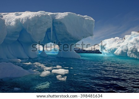 Melting iceberg in Antarctic Peninsula