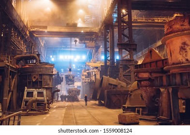 Melting of metal in a steel plant. Metallurgical industry - Powered by Shutterstock