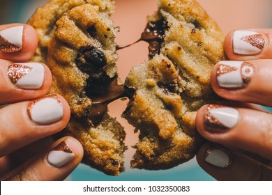 Melting Ooey Gooey Freshly Baked Chocolate Chip Cookie