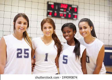 Members Of Female High School Sports Team