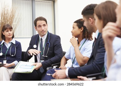 Members Of Medical Staff In Meeting Together
