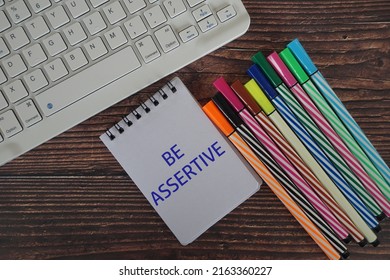 memo pad with text Be Assertive - Shutterstock ID 2163360227