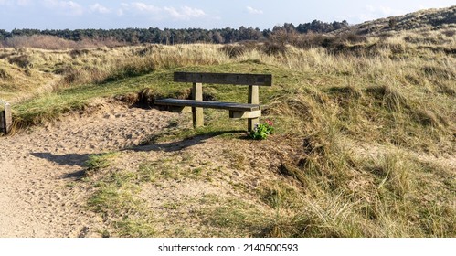 Memorial Bench At Formby Dunes