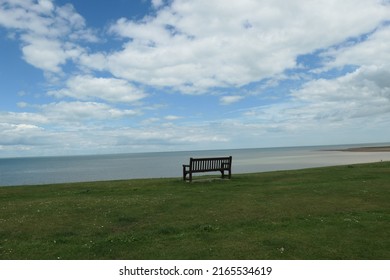 A Memorial Bench On Tankerton Shore UK