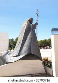 Memorial Of Blessed Pope John Paul II In Fatima Shrine In Portugal