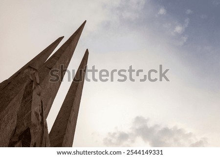 Memorial complex Three Bayonets in Vitebsk, Belarus.