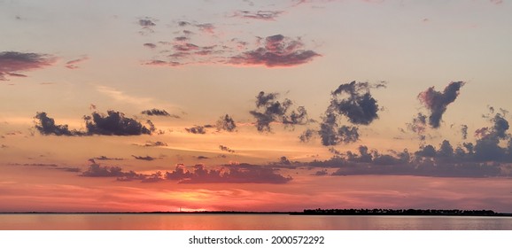 Memorial Day 2021 Sunset In Tarpon Springs, Florida At Sunset Beach