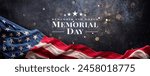 Memorial Day Card - American Flag On Black With Abstract Bokeh - Remember And Honor Text