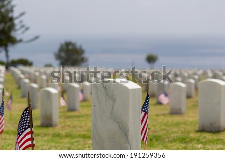 Memorial Day at Fort Rosecrans National Cemetery, Point Loma, CA Stock photo © 