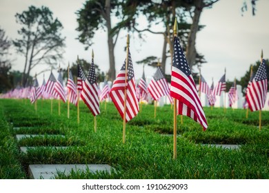 Memorial Day At A Southern California Cemetery.