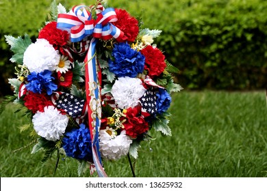 Memorial Day Wreath Of Flowers