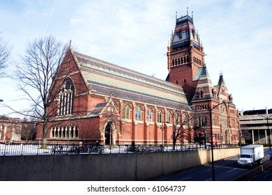 Memorial hall of Harvard university in Cambridge, Massachusets