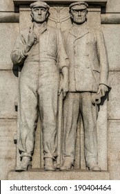 A Memorial In Liverpool To Mark The Heroic Engineers On The Titanic In The Engine Room.