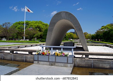 Memorial Monument For Hiroshima, Memorial Cenotapf For The A-Bomb Victims