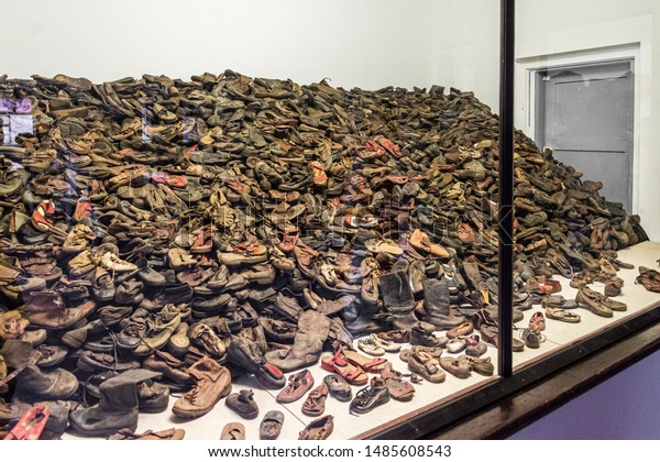 Memorial Museum Auschwitzbirkenau Poland Shoes Stock Photo Edit