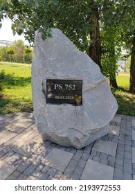 The Memorial To The Ukrainian Plane Crash In Iran. The Picture Was Taken In Kyiv, Ukraine In August The 25th, 2022