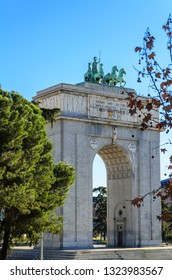 Memory Arch (Arco De La Concordia).Roman-style Arch Erected In The 1950s To Celebrate Francoist Triumphs In The Spanish Civil War. Madrid,Spain.