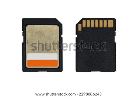 Memory card flash drive front and back view