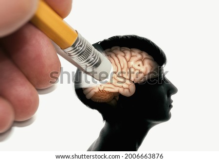Memory loss concept. Dementia, Alzheimer's Syndrome, Amnesia.