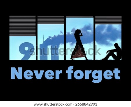 The memory of the September 11, 2001 terrorist attack on the World Trade Center in New York City still haunts New Yorkers who witnessed the scene. This is  a 3-d illustration.