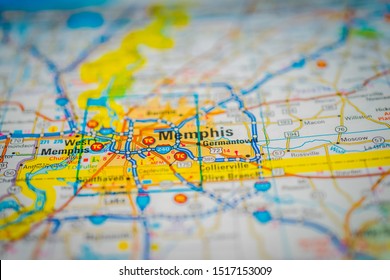 Memphis On The Map Travel Background