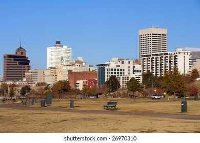 Memphis Skyline From Tom Lee Park, Tennessee