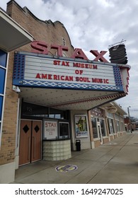 Memphis, Tennessee - January 15, 2020: Stax Museum Of American Soul Music Exterior And Marquee