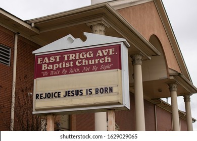 Memphis, Tennessee - January 27, 2020: East Trigg Baptist Church, Home To A Black Gospel Choir