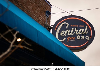 Memphis, Tennessee - January 27, 2020: Popular Central BBQ Barbecue Restaurant