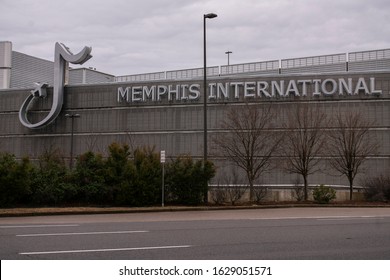 Memphis, Tennessee - January 27, 2020: Memphis International Airport (MEM) Music Note Logo And Name