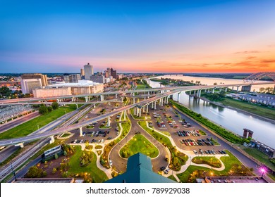 Memphis, Tennessee, USA aerial skyline view with downtown and Mud Island. - Powered by Shutterstock