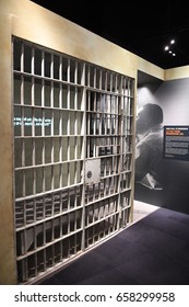 Memphis, TN, USA - June 9, 2017: Jail Cell Replica Of Where Dr. Martin Luther King Jr. Was Imprisoned, At The National Civil Rights Museum In Memphis Tennessee