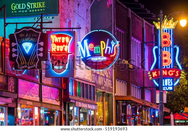 Memphis Usa Nov 12 Neon Signs Stock Photo (Edit Now) 519193693