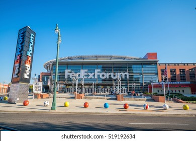 MEMPHIS, USA - NOV 13: FedExForum On November 13, 2016 It Is An Arena Located In Downtown Memphis, Tennessee