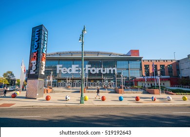 MEMPHIS, USA - NOV 13: FedExForum On November 13, 2016 It Is An Arena Located In Downtown Memphis, Tennessee