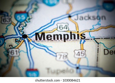 Memphis. USA On A Map.