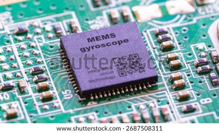 MEMS gyroscope Measures angular velocity for motion tracking. integrated circuits ICs
