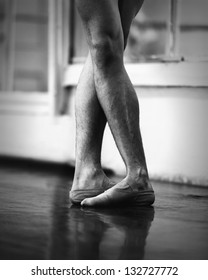 Men Ballet Legs In The Fifth Position