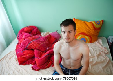 Men Bed Stock Photo 79207318 Shutterstock
