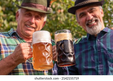 Men Beer Mugs Bavarian Beer Tyrolean Stock Photo 2142155719 | Shutterstock