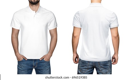 mens plain white polo shirt
