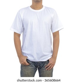 Men Blue Jeans White Tshirt On Stock Photo 365608664 | Shutterstock