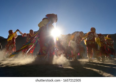 Men Dance During The Festivities Of The Lord Of Qoylluriti In Cusco Peru